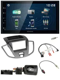 Автомагнитола Kenwood 2-DIN Bluetooth USB DAB для Ford Transit V363 (2014–2018)