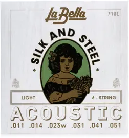 Струны для акустической гитары La Bella 710L 11-51, сталь