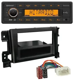 Continental 1DIN DAB MP3 AUX USB Autoradio für Suzuki Gran Vitara (ab 2005)