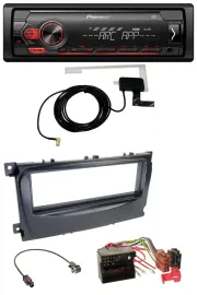 Автомагнитола Pioneer 1DIN, USB, DAB, MP3, AUX для Ford Focus/C-Max/Galaxy (с 2007), черная