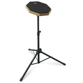 keepdrum Übungspad DP-BK8 Practice Pad schwarz 8 Zoll mit Pad-Ständer