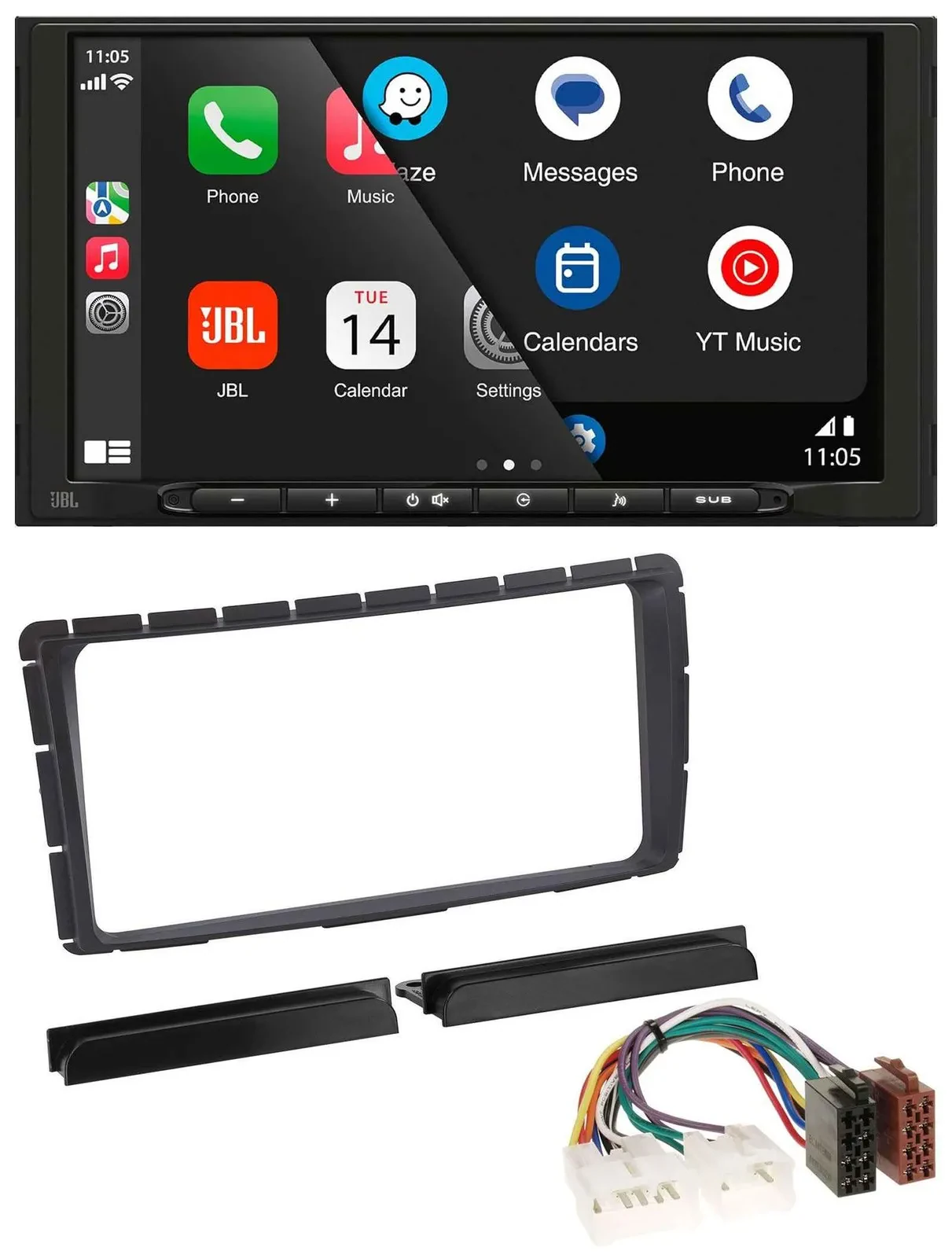 Автомагнитола для Toyota Hilux JBL 2 DIN, USB, Bluetooth, AUX, MP3