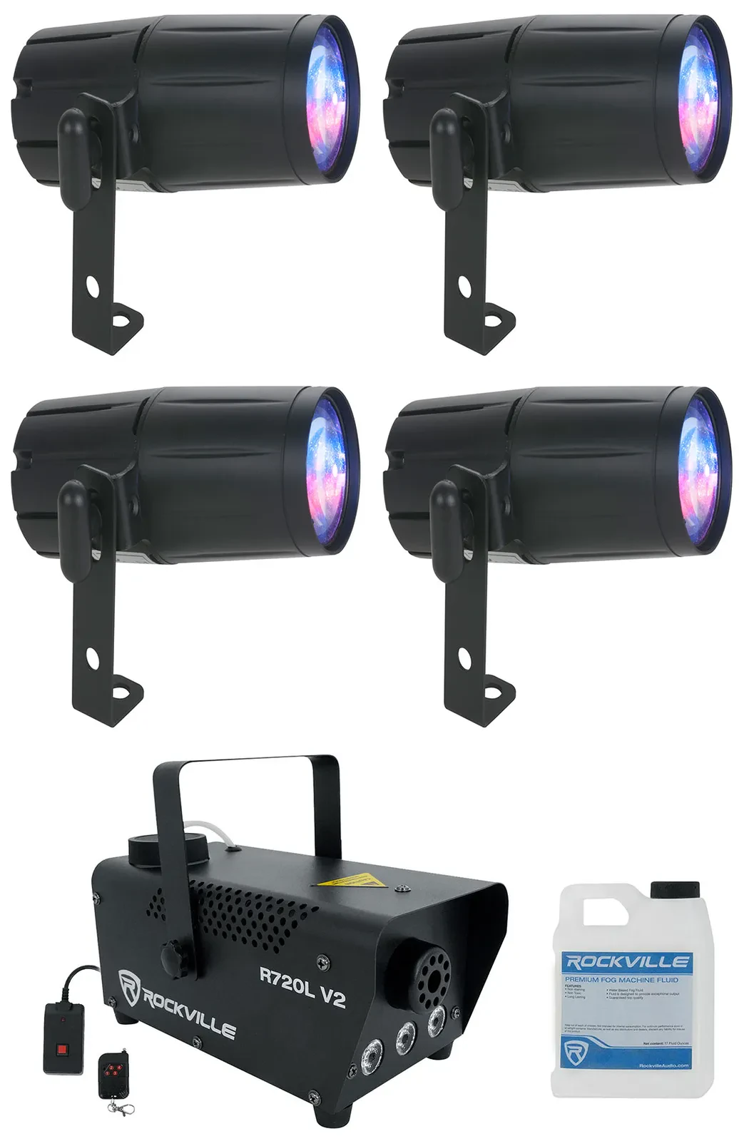 Комплект светового оборудования American DJ PINSPOT LED QUAD DMX+R720L V2