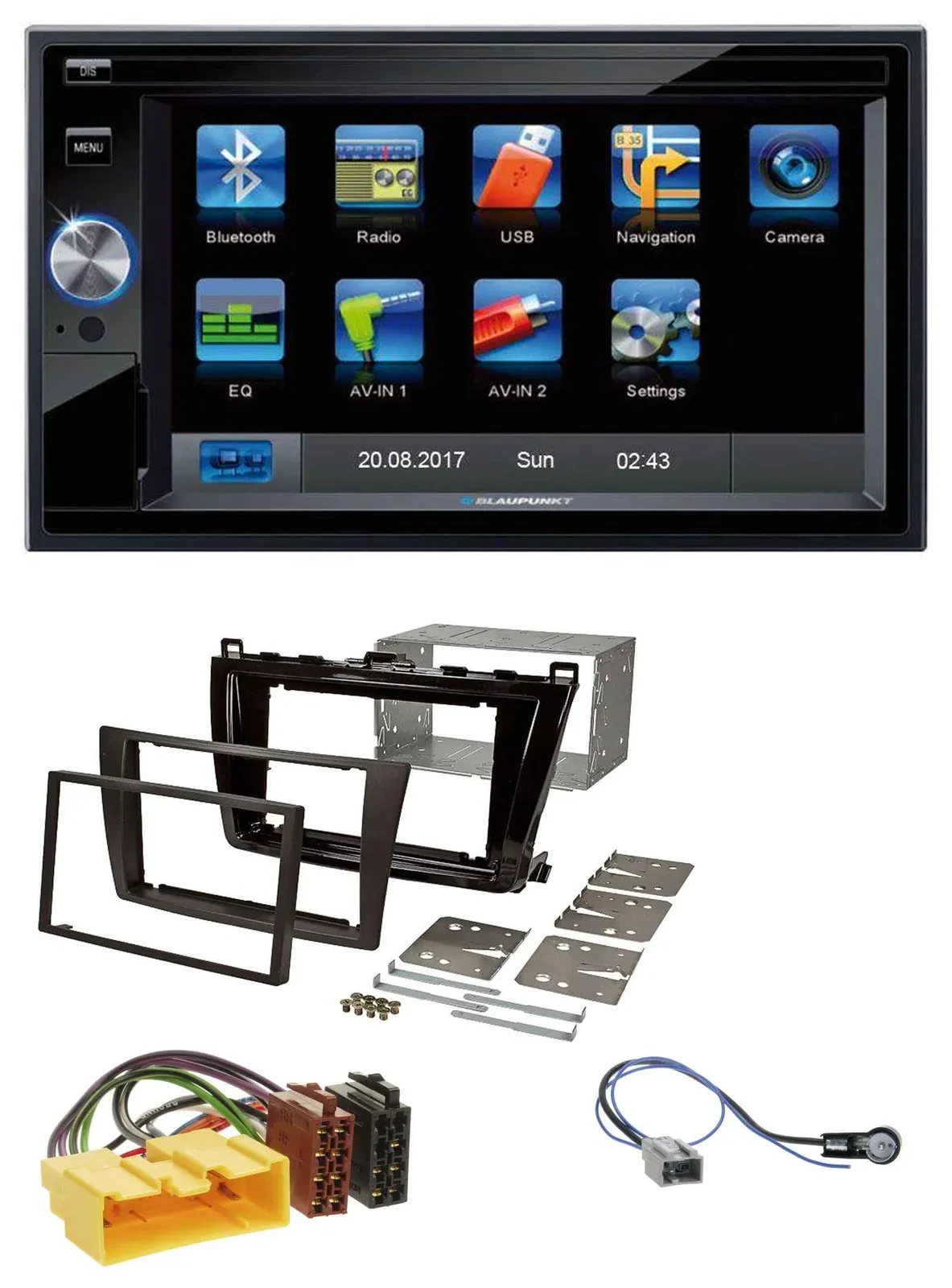 Blaupunkt SD Bluetooth 2DIN MP3 USB AUX Autoradio für Mazda 6 (208-2012)