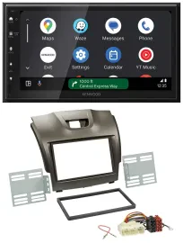 Kenwood DAB Bluetooth USB MP3 2DIN Autoradio für Isuzu D-Max ab 2012 grau
