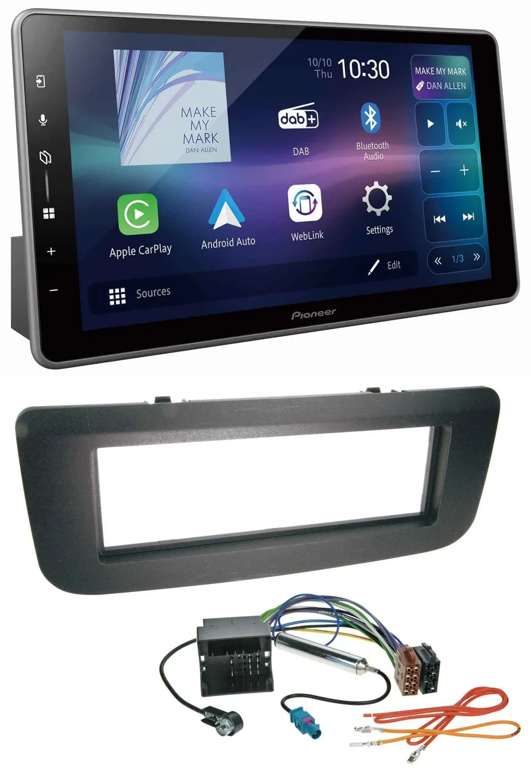 Pioneer Bluetooth USB DAB MP3 Autoradio für Skoda Fabia 5J 07-14 Praktik Roomste