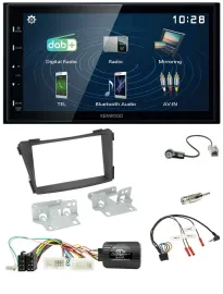 Kenwood 2DIN Bluetooth Lenkrad USB DAB Autoradio für Hyundai i40 VF ab 2011 schw