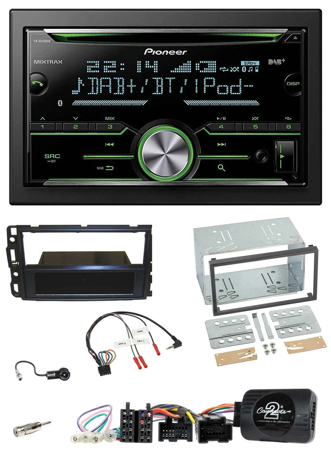 Pioneer Bluetooth Lenkrad DAB 2DIN USB CD Autoradio für Cadillac BLS YSCF 2006-2