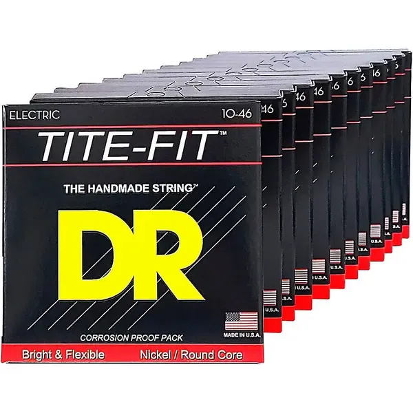 Струны для электрогитары DR Strings Tite-Fit 10-46 (12 комплектов)