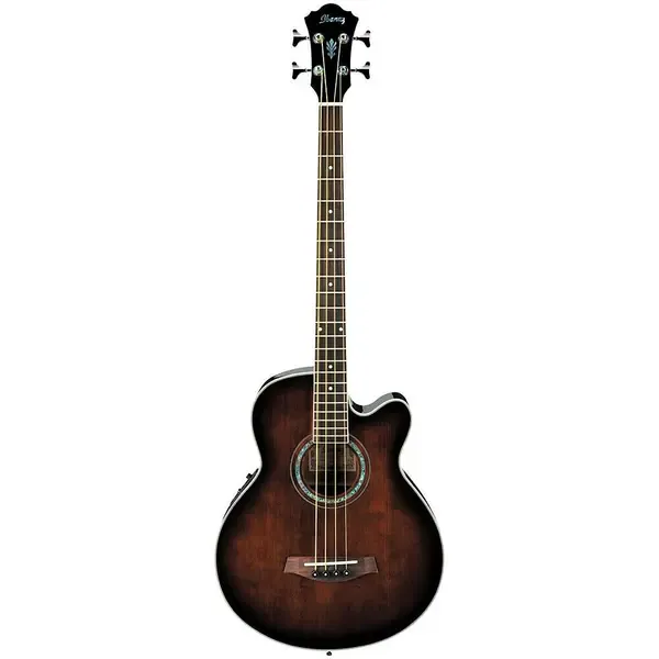 Бас-гитара акустическая Ibanez AEB10E Dark Violin Sunburst