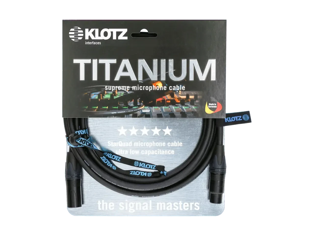 Микрофонный кабель Klotz TI-M1000 High End TITANIUM StarQuad 10 м