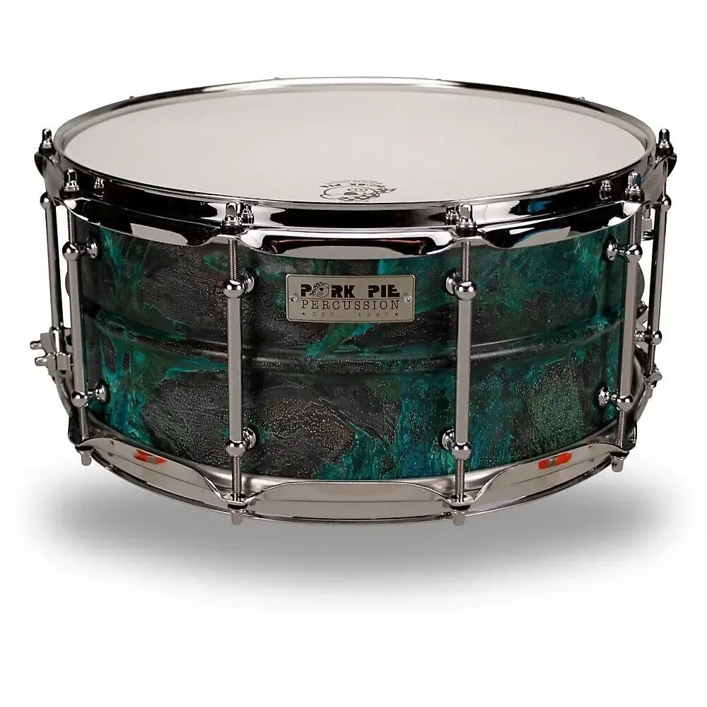 Малый барабан Pork Pie Patina Brass 14x6.5 Blue