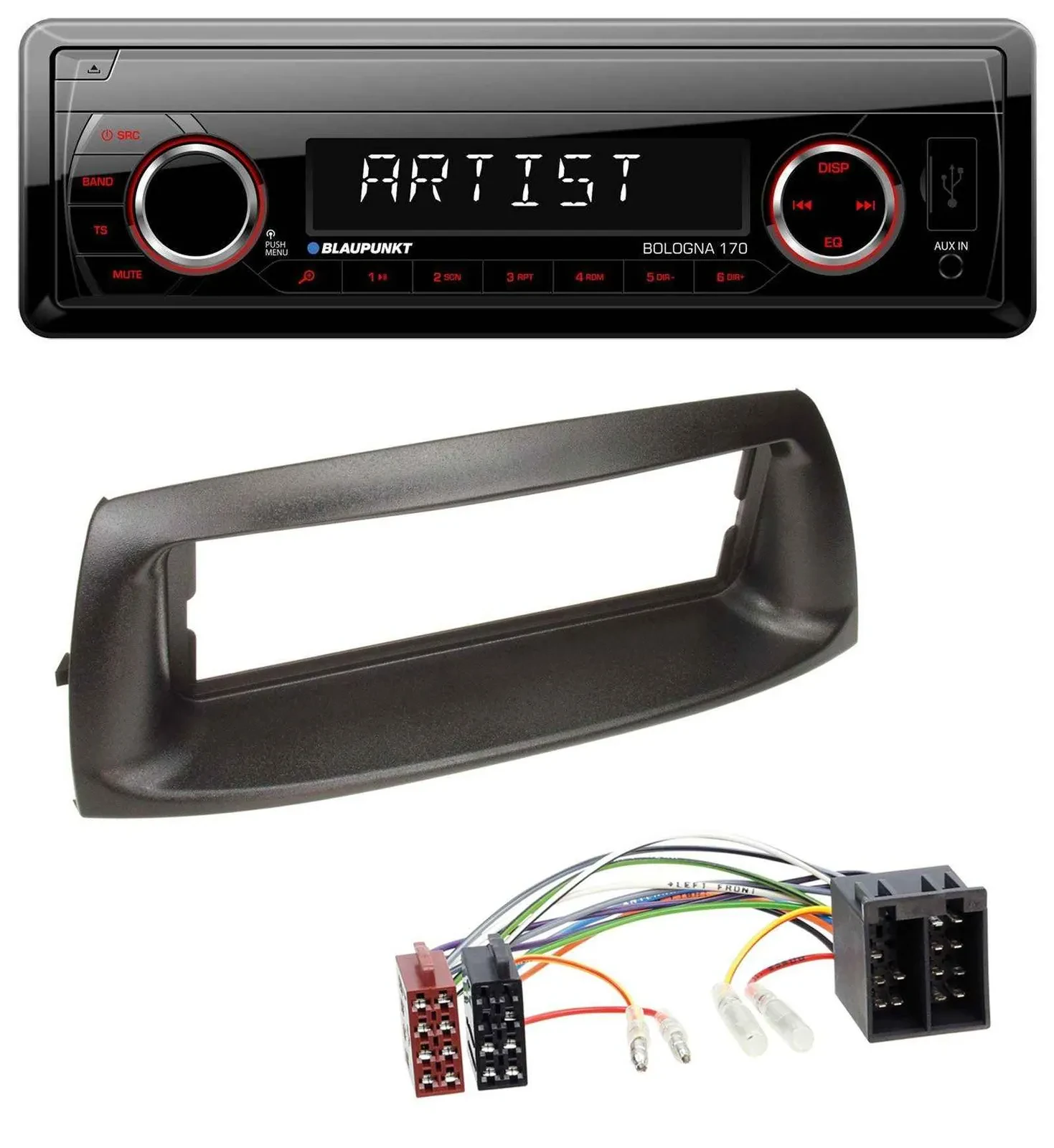 Blaupunkt SD USB 1DIN MP3 AUX Autoradio für Fiat Punto (188, 1999-2005)
