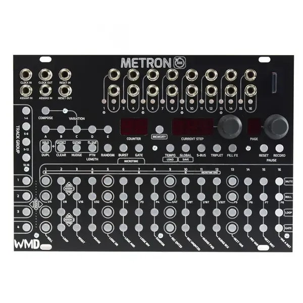 Модульный студийный синтезатор WMD Metron 16 Channel Trigger and Gate Sequencer Module