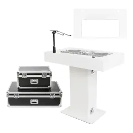 Magma MGA51000 White DJ Podium with Rane ONE MK2 Faceplate Package