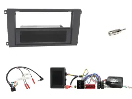 Radioset Lenkradadapter DIN Autoradio für Porsche Cayenne 2002-2007 schwarz