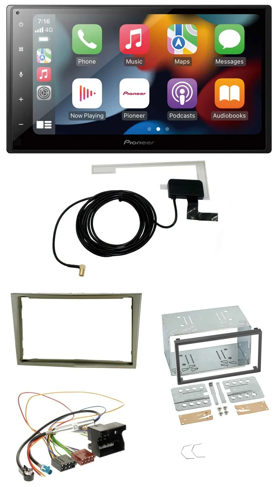 Pioneer MP3 USB Bluetooth DAB 2DIN Autoradio für Opel Corsa D Astra H Zafira B s