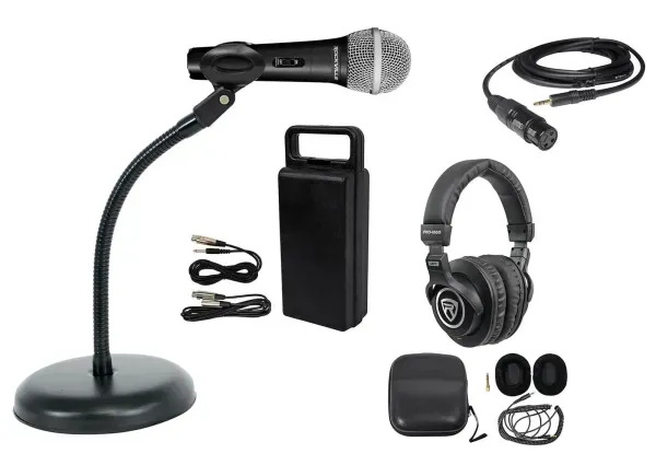 Вокальный микрофон Rockville RMC-XLR Black с аксессуарами