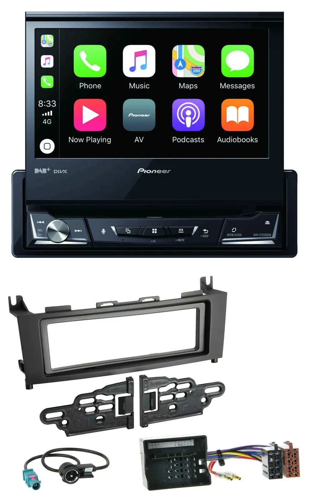 Pioneer DVD Bluetooth DAB USB MP3 Autoradio für Mercedes GLK (2008-2012)