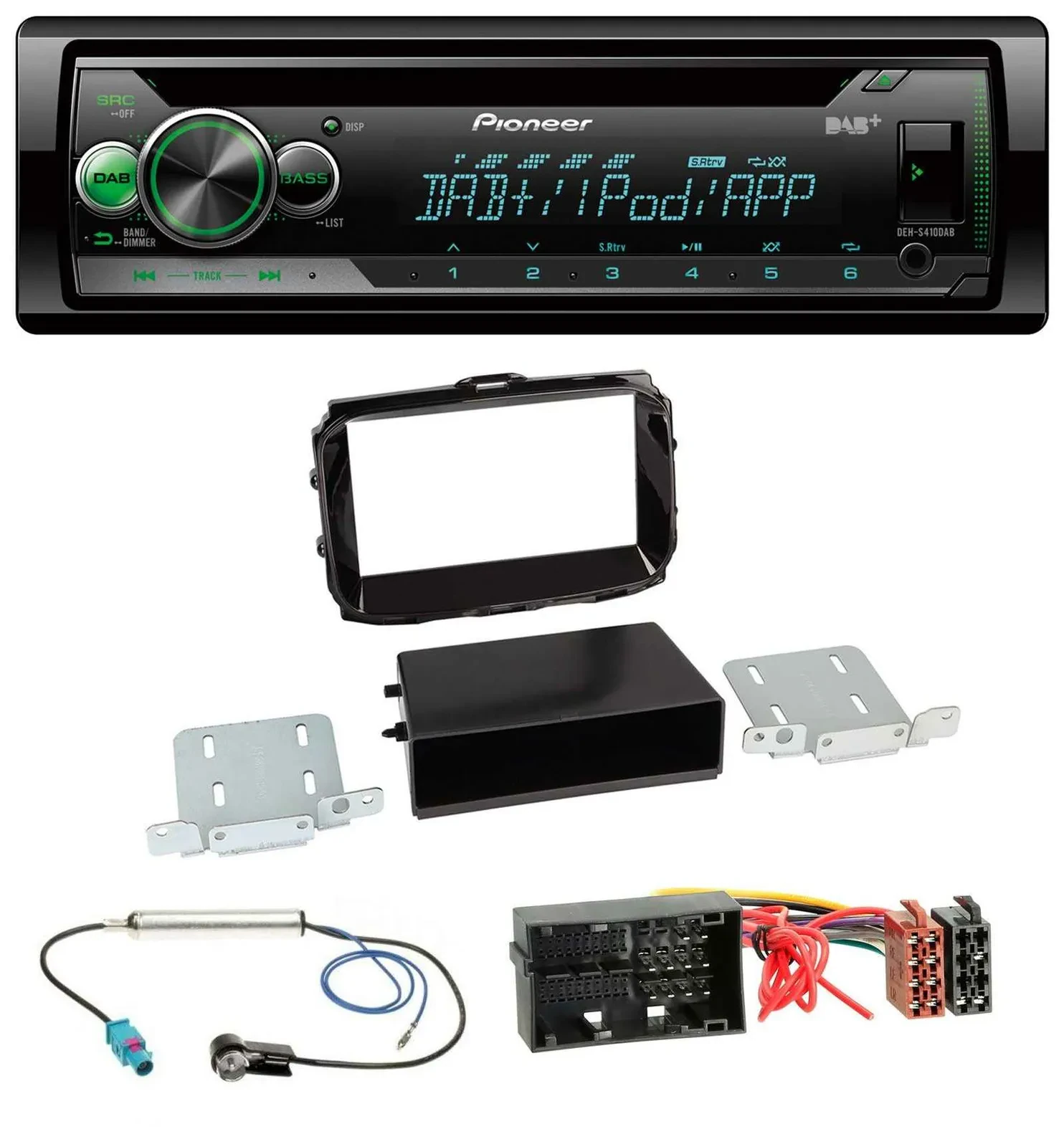 Pioneer USB MP3 DAB AUX CD Autoradio für Alfa Giulietta 52 Pin ab 13 piano