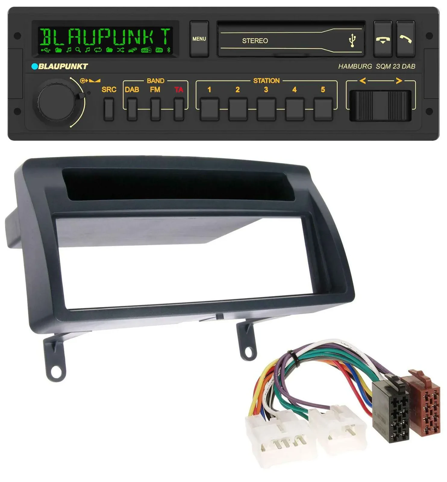 Blaupunkt USB DAB Bluetooth MP3 Autoradio für Toyota Corolla E12 2003-2008 dunke