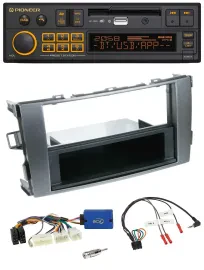 Автомагнитола для Toyota Auris (2011–2012) Pioneer DAB, USB, Bluetooth, поддержка кнопок на руле, антрацит