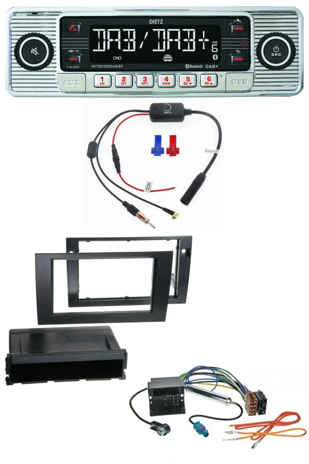 Dietz DAB USB MP3 Bluetooth Autoradio für Audi A4 01-08 B6 B7 Symphony Quadlock