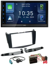 JVC DAB Bluetooth MP3 USB 2DIN Autoradio für Mercedes C-Klasse 07-11 ohne Tasten