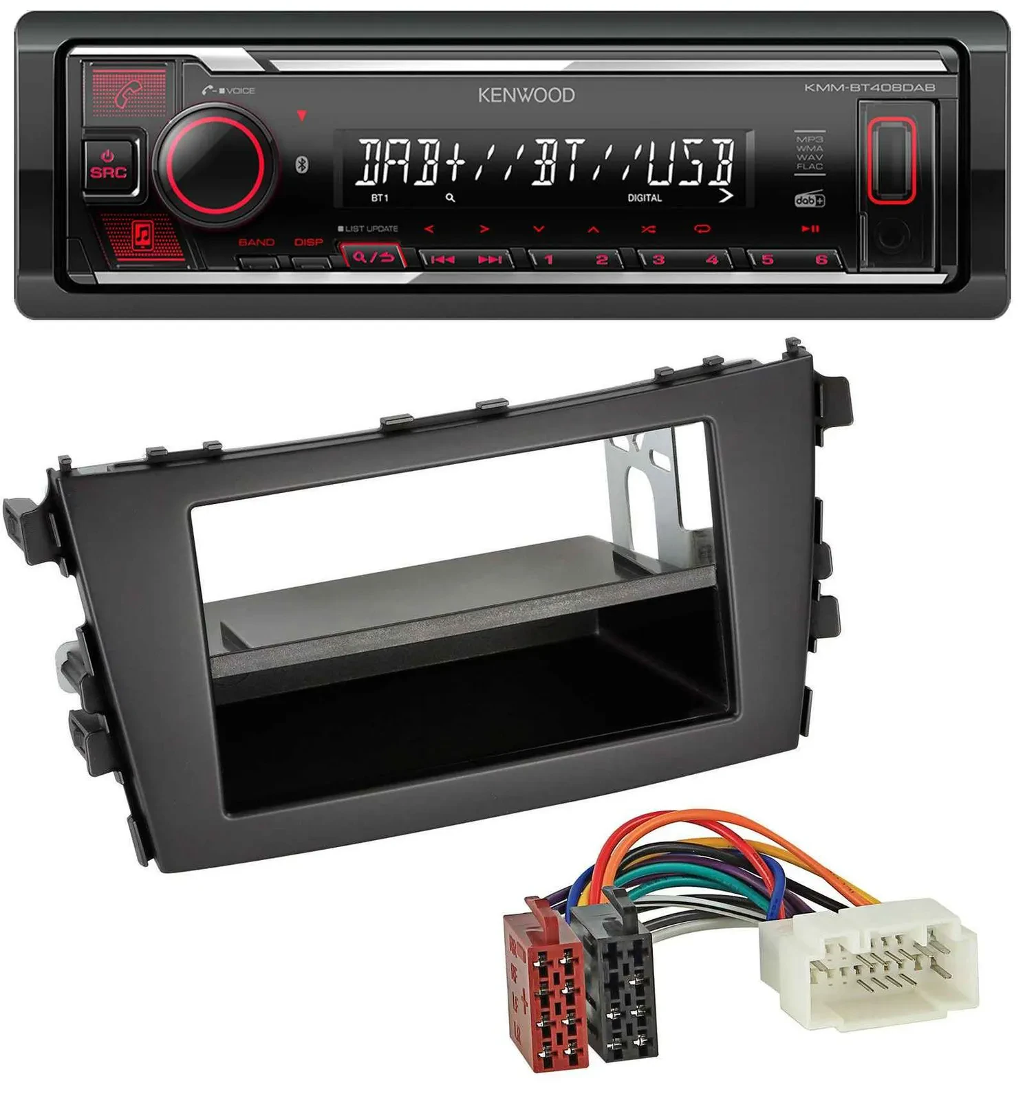 Автомагнитола для Suzuki Celerio (LF, с 2014) Kenwood MP3, Bluetooth, USB, DAB