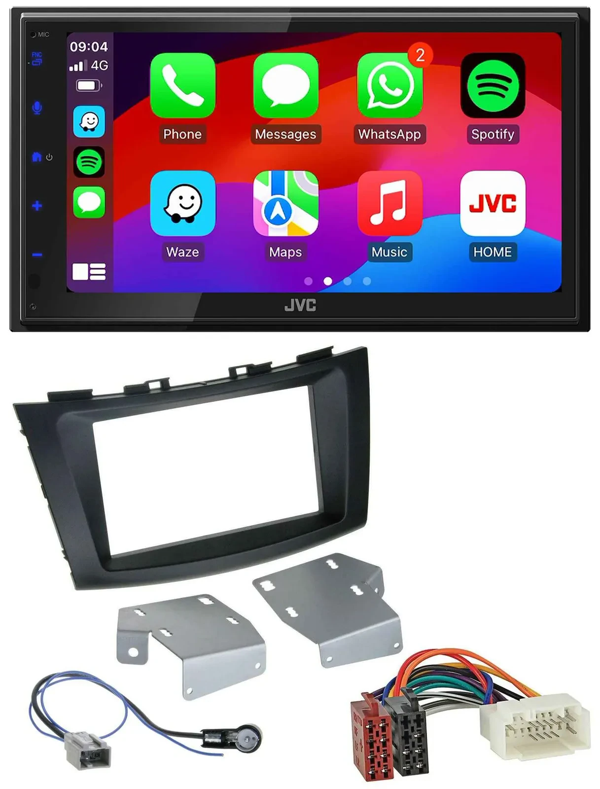 Автомагнитола для Suzuki Swift (с 2010) JVC 2-DIN, DAB, Bluetooth, USB, MP3