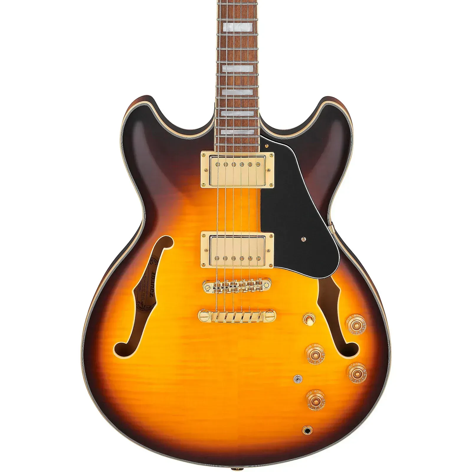 Электрогитара Ibanez JSM10EM John Scofield Signature, полуакустическая, Two-Tone Burst