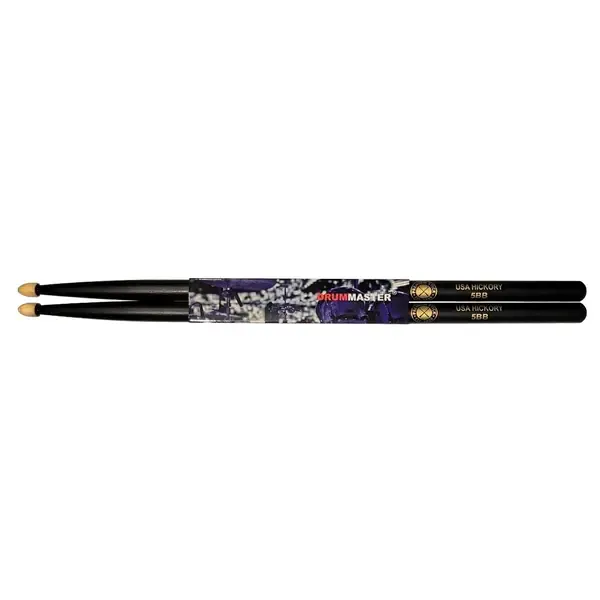 Барабанные палочки DRUMMASTER Black & Golden American Hickory 5B