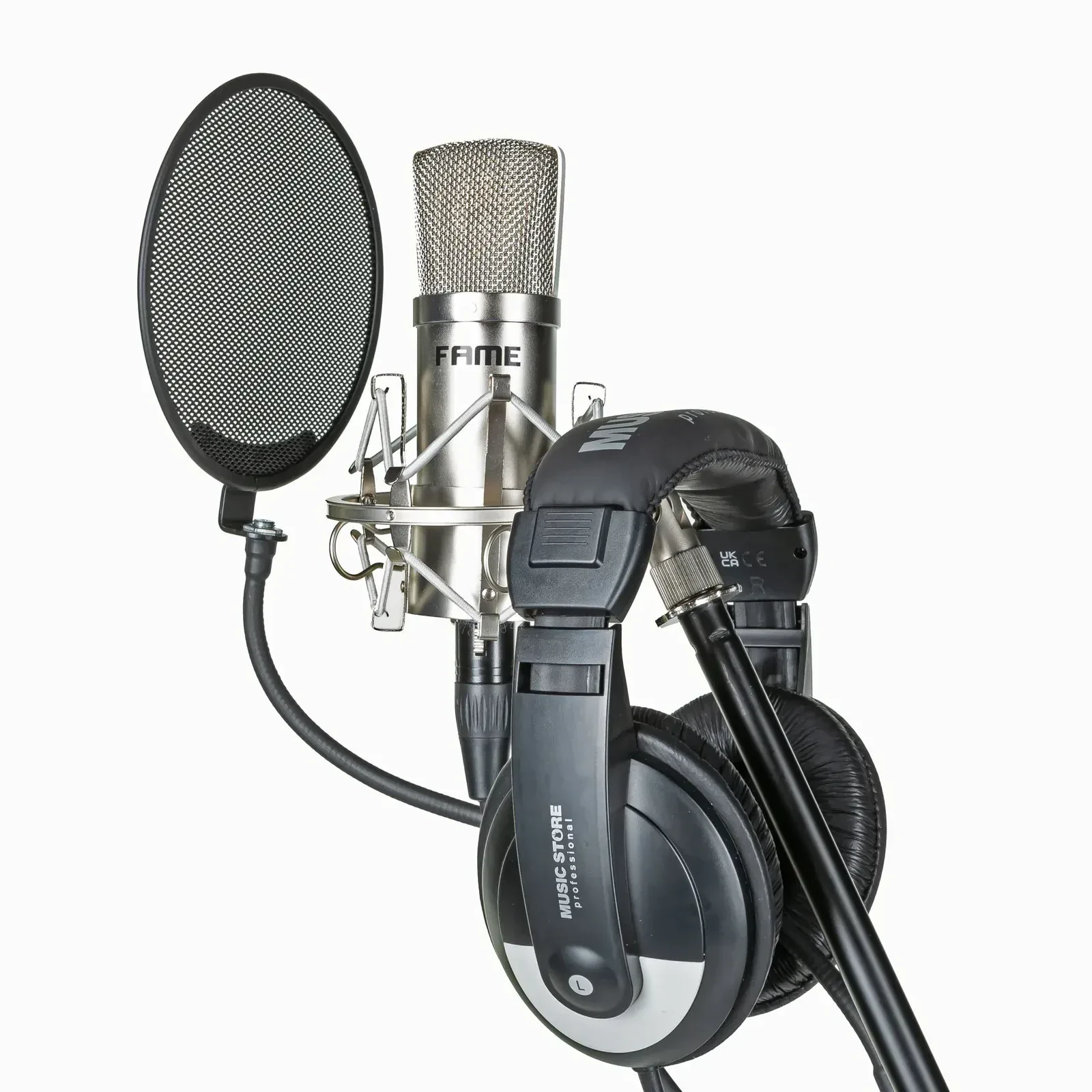 Микрофон конденсаторный Fame Audio (набор) 20–20000 Hz, 140 dB SPL, XLR 3-pin, крупная диафрагма