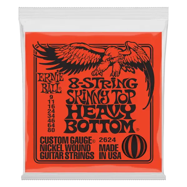 Струны для 8-струнной электрогитары Ernie Ball 2624 9-80