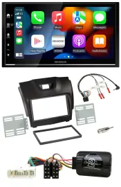 Kenwood DAB USB Bluetooth 2DIN Lenkrad Autoradio für Isuzu D-Max ab 12 dunkelgra