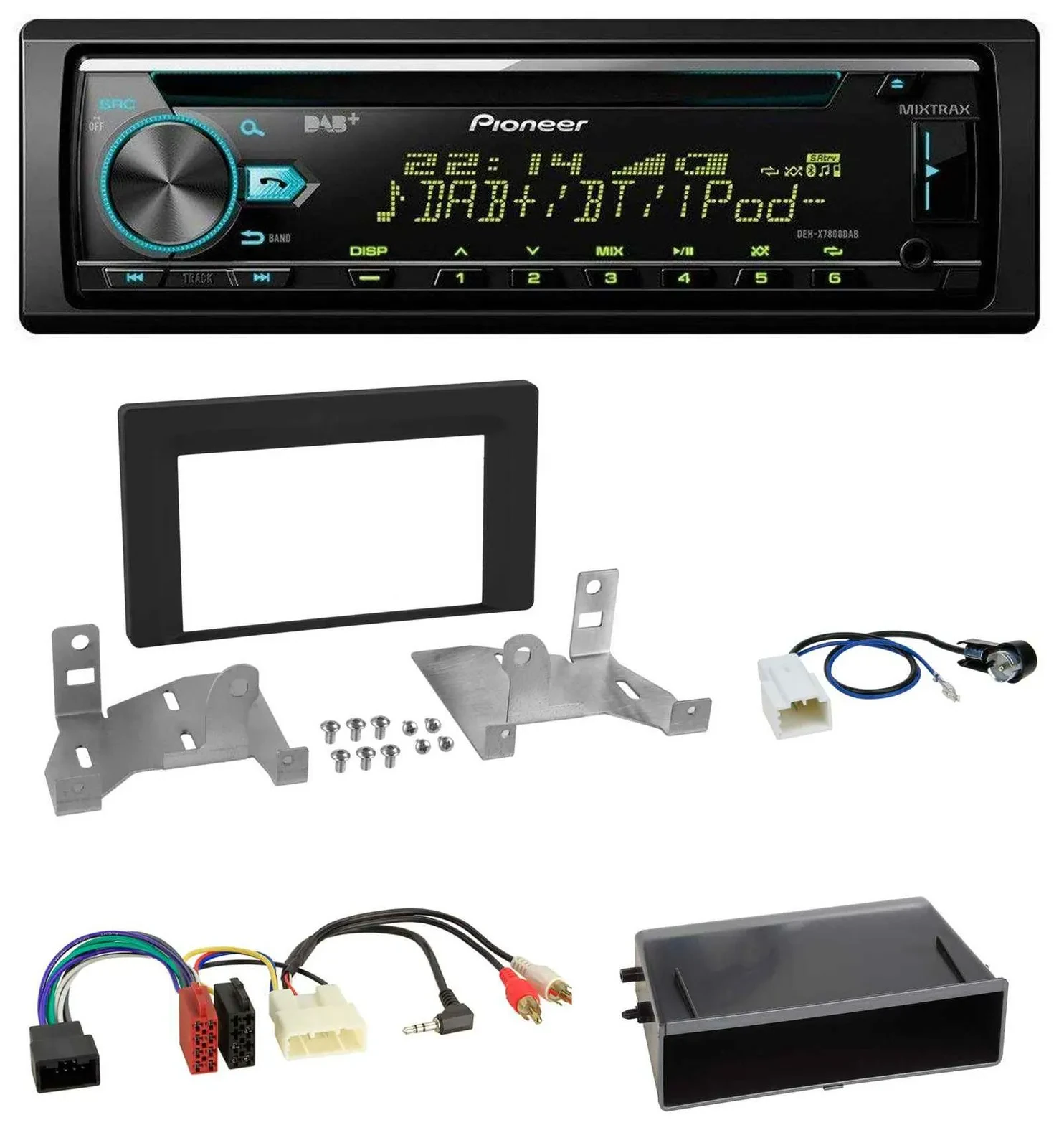 Pioneer DAB MP3 CD USB Bluetooth Autoradio für Toyota Aygo AB7 ab 2022 mattschwa