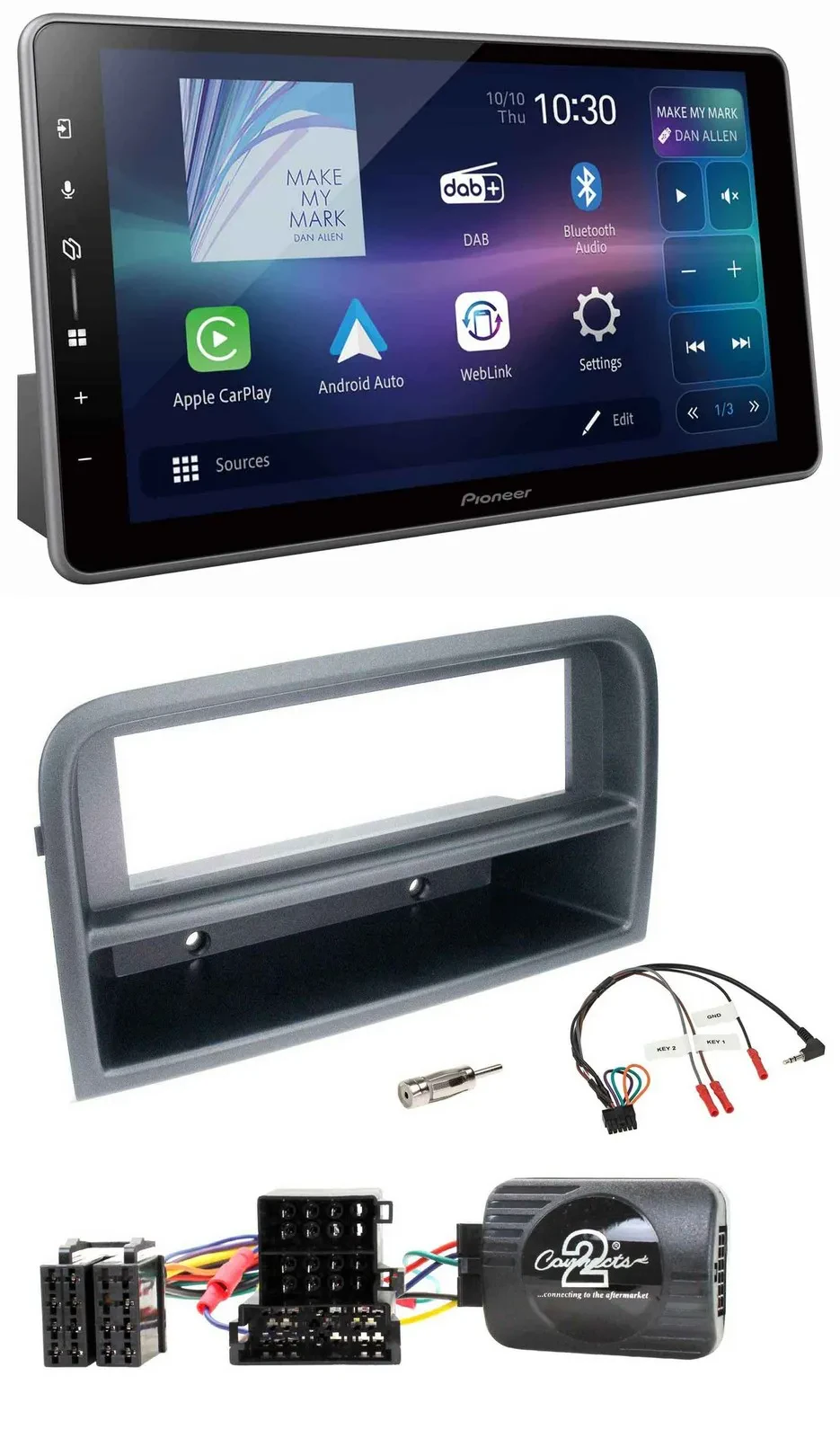 Автомагнитола для Fiat Croma (2005–2010) Pioneer Bluetooth, USB, DAB