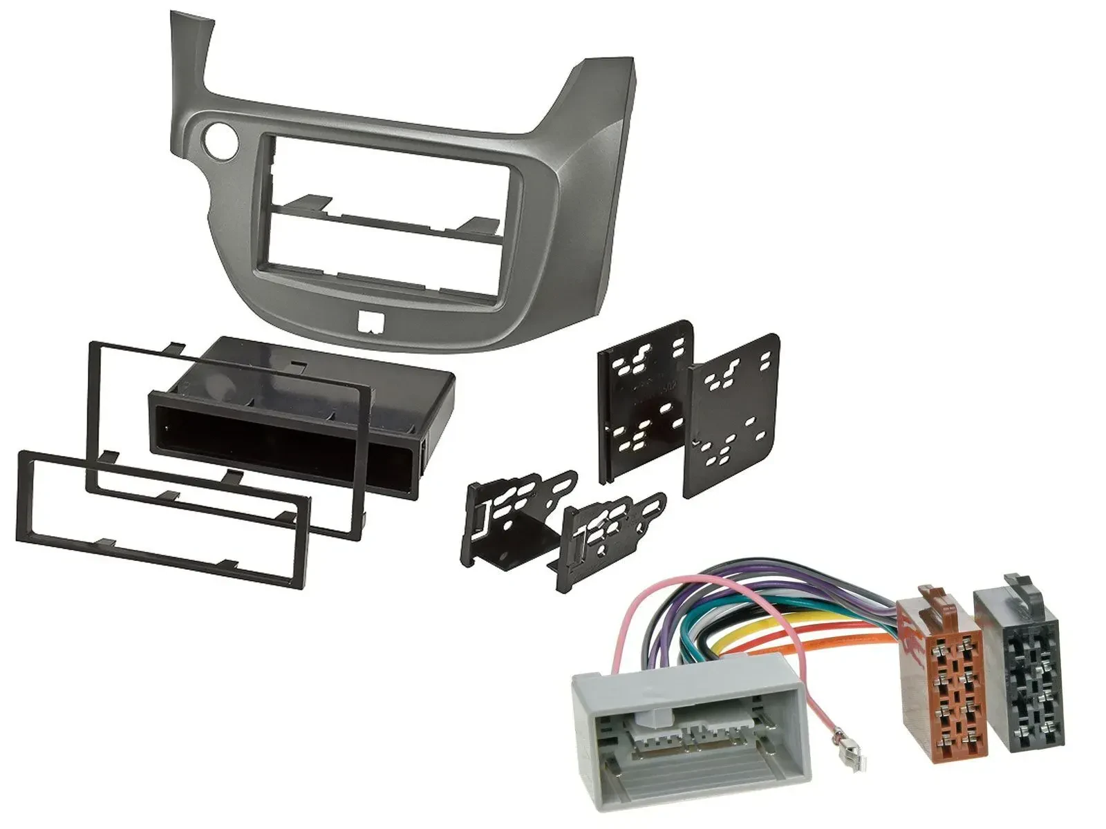 Einbauset DIN Autoradio für Honda Jazz (ab 2009) - silber