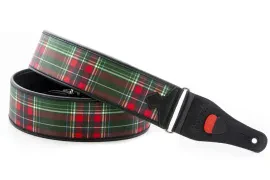 8436612540825 Talisman Tartan Green Ремень для гитары, текстиль/синтетика, зеленый, RightOn Straps
