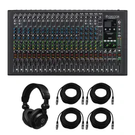 Mackie Onyx 12-Channel Premium Analog Mixer with Multi-Track USB, Bundle with TA