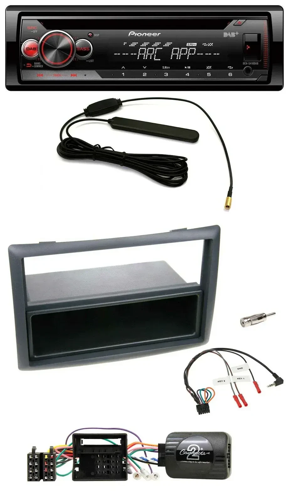 Автомагнитола Pioneer CD/USB/DAB/MP3 для Renault Megane 2009–2012 с поддержкой управления с руля