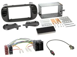 Einbauset Doppel DIN Autoradio für Fiat 500 ISO ab 12 soft touch