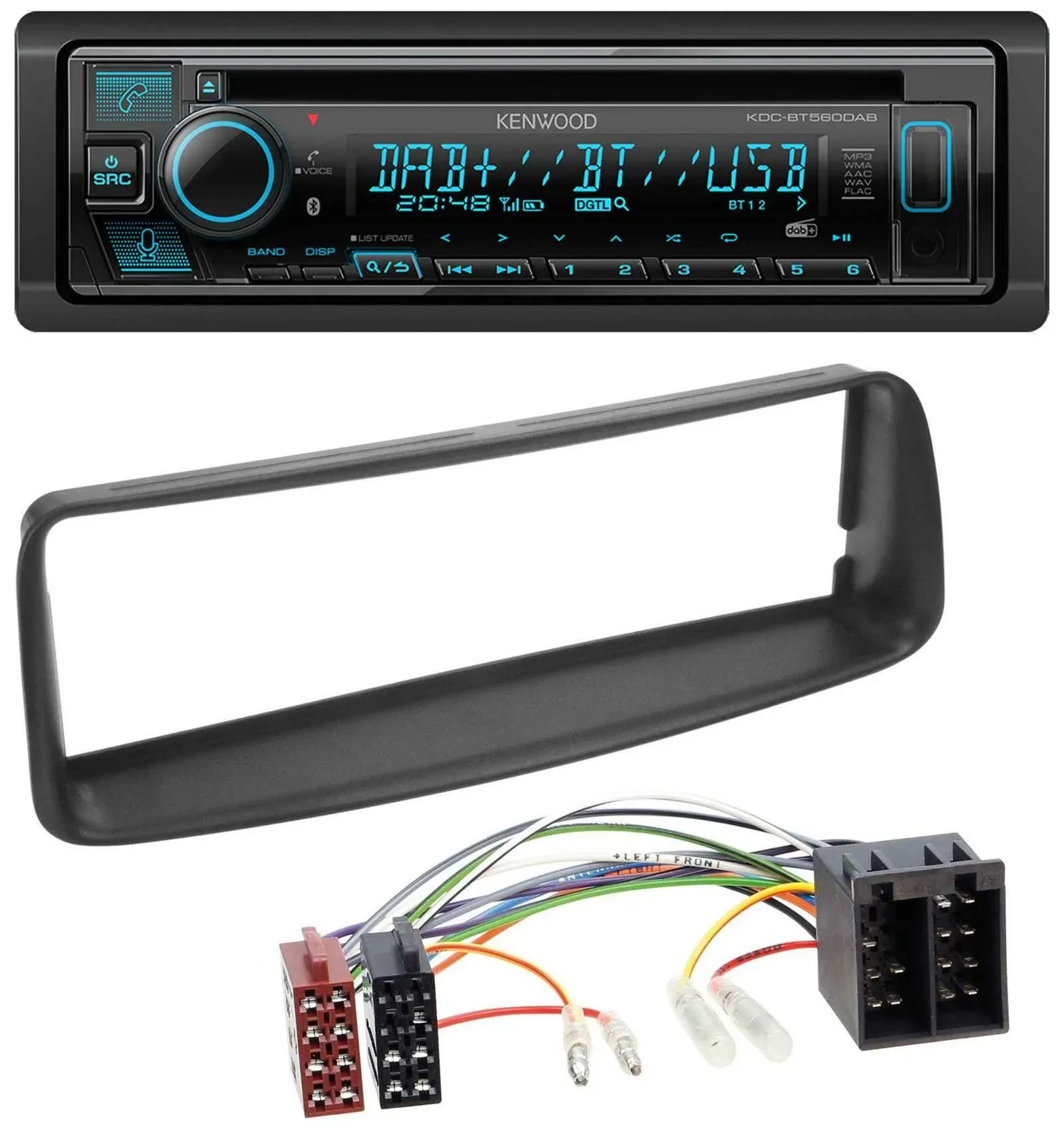Kenwood Bluetooth DAB CD MP3 USB Autoradio für Peugeot 206 (ab 1998)