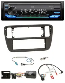 JVC Bluetooth DAB USB Lenkrad Autoradio für VW Up AA AAN 11-16 schwarz