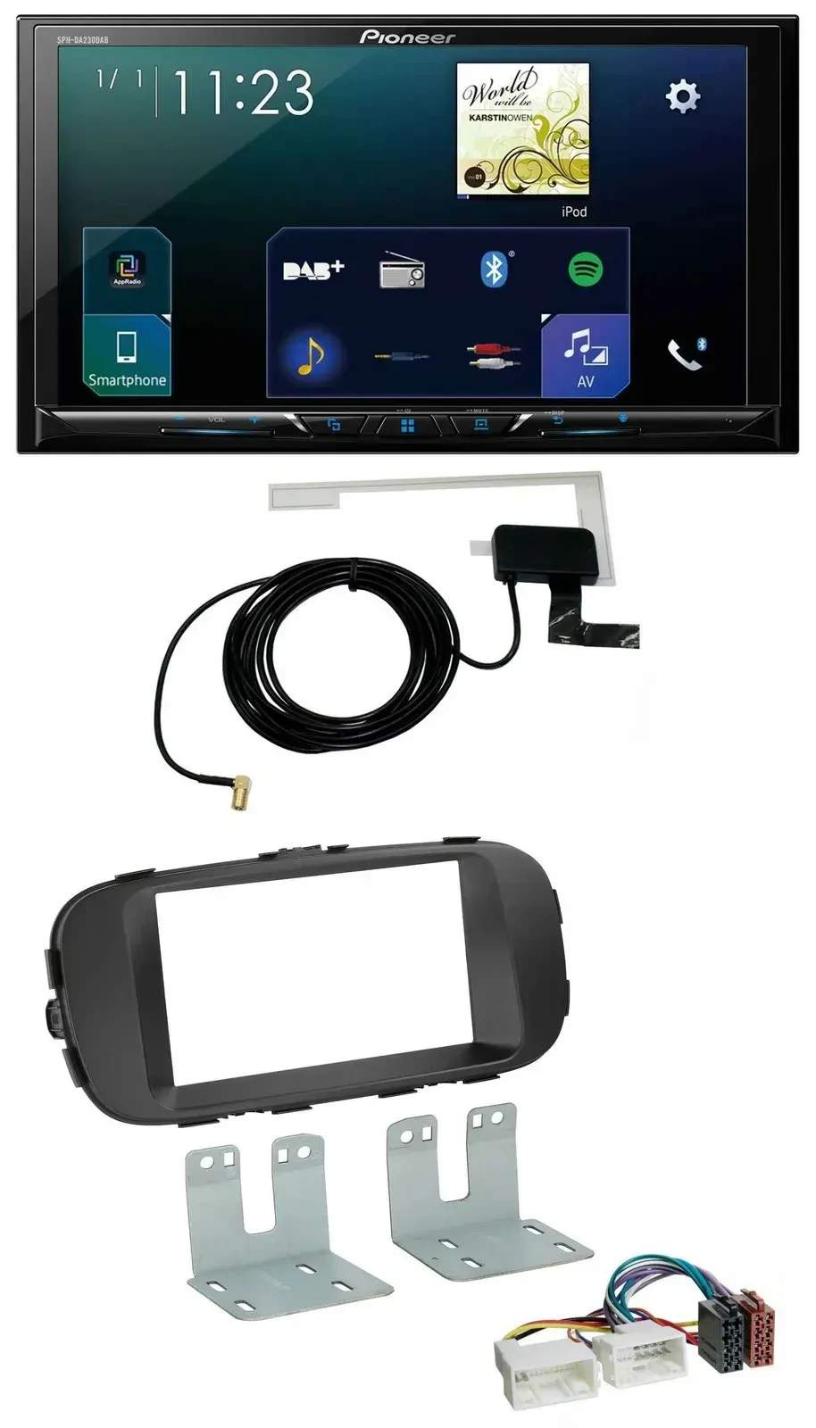 Автомагнитола Pioneer 2DIN DAB USB MP3 Bluetooth для Kia Soul (с 2014), черный