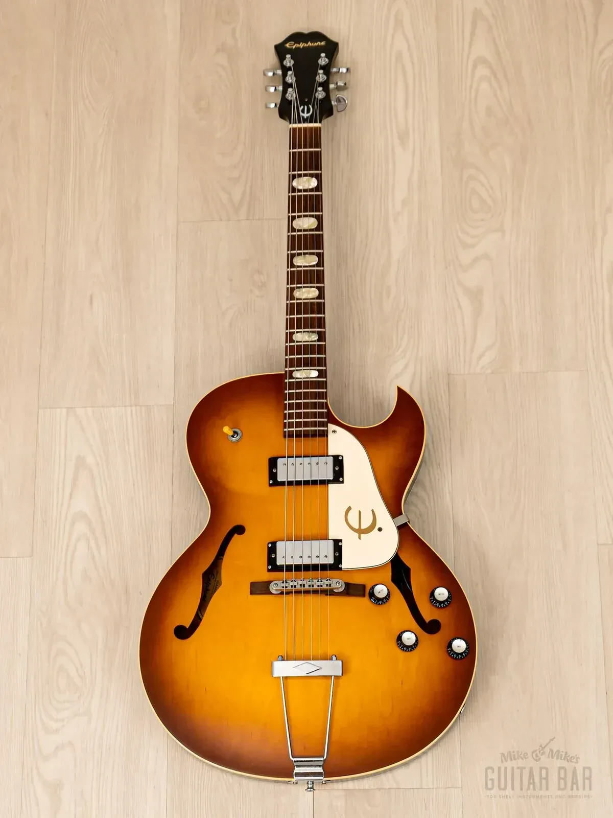 Электрогитара полуакустическая Epiphone ES-LK Limited Edition Lenny Kravitz Signature Sorrento HH Sunburst w/case Japan 1996