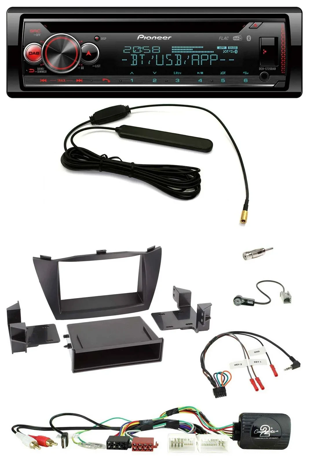 Pioneer USB DAB Lenkrad Bluetooth CD Autoradio für Hyundai Tucson 2010-2015