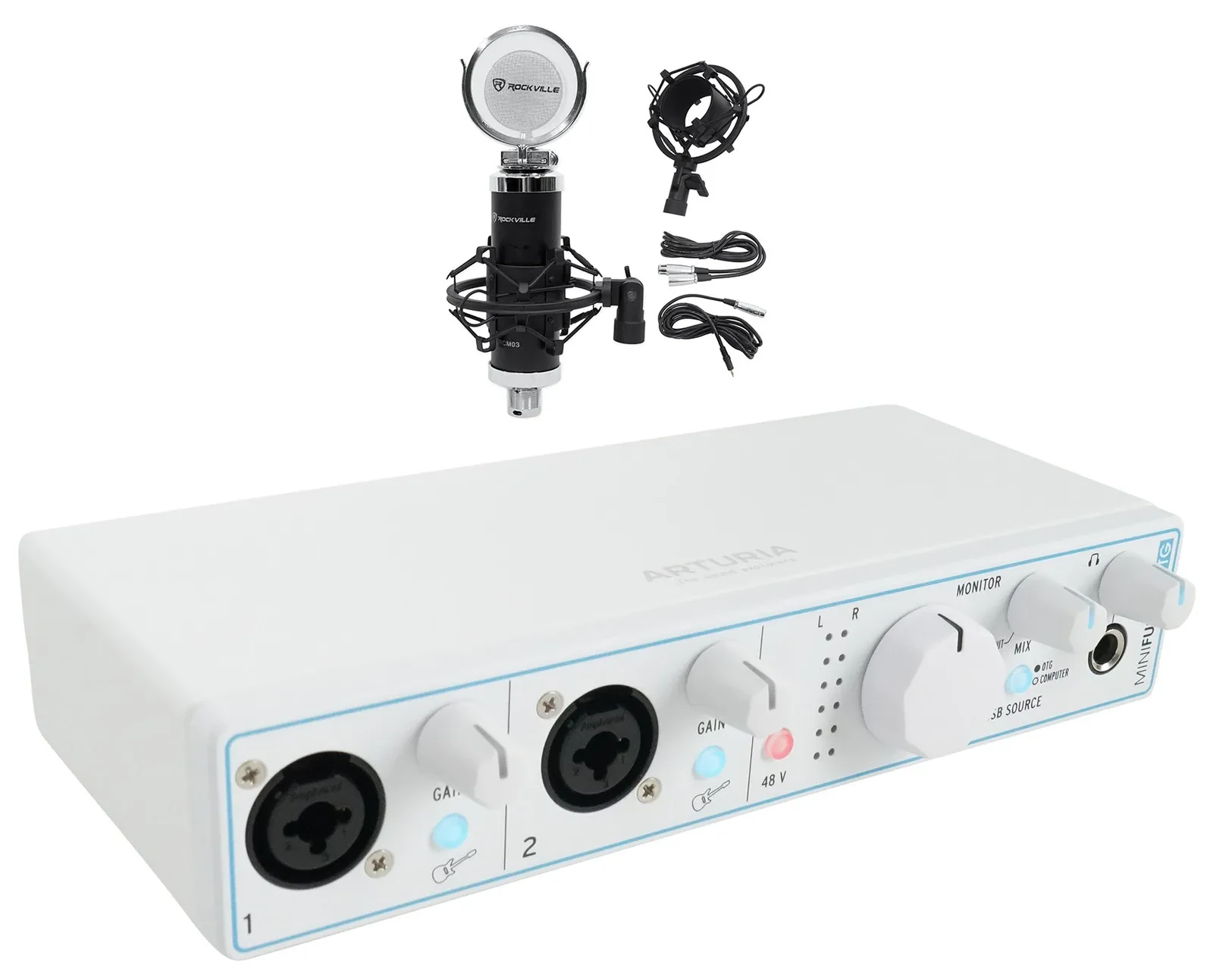 Arturia Minifuse 2 OTG Audio Recording Interface, Bus-Powered / 192 kHz / 24 bit