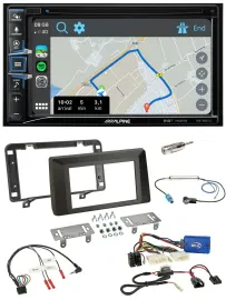 Alpine DAB TMC Bluetooth 2DIN USB Lenkrad Navigation für Dacia Duster ab 2021