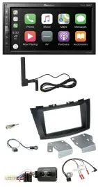 Автомагнитола для Suzuki Swift (с 2011) Pioneer 2-DIN, USB, Bluetooth, DAB, поддержка кнопок на руле